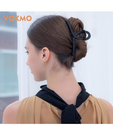 Vokmo Large Claw Hair Clips for Women - Upgraded Gradient Non-slip Hair Accessories (4 PCS Black) | Styling Thin and Thick Hair - Buy Online on GoSupps.com