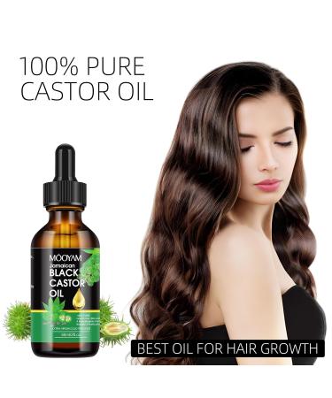 Organic Jamaican Black Castor Oil Hair Growth Oil - 100% Pure Cold Pressed Serum for Hair Face Eyelashes & Nails - Buy Online on GoSupps.com