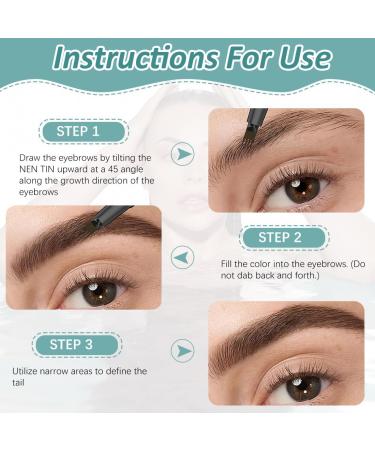 Crayon Sourcil Waterproof crayon sourcils Sourcils Microblading Avec 4 Pointes de Fourchette Crayons Sourcil imperm able - Buy Online on GoSupps.com