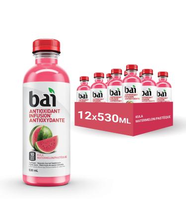 Bai Antioxidant Infusion Flavoured Water Beverage Kula Watermelon 530 mL 12-Count 12-Kula Watermelon