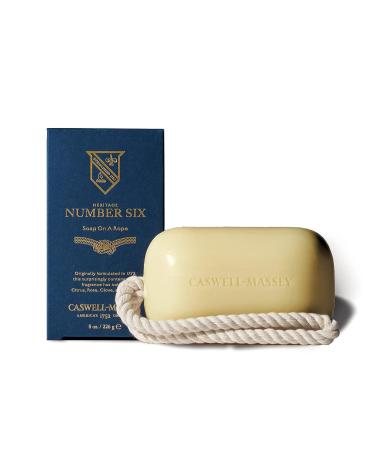 Caswell-Massey Number Six Soap On A Rope - 8 Oz - Made in USA - Moisturizing Bath Soap for Men & Women - Buy Online on GoSupps.com