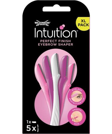 Wilkinson Sword Intuition Eyebrow Former - Facial Hair Trimmer & Dermaplaning Tool | 5 Disposable Razors Pack | Shop Internationally - Buy Online on GoSupps.com
