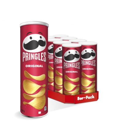 Pringles original (8 x 185 g)-the irresistible snack classic in the practical can-crisp chips with salt-pop.Play.Eat.185 g (8 Pack)