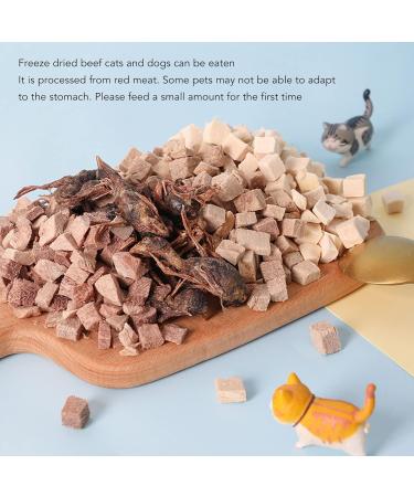 Dog Freeze Dried Food Freeze Dried Beef Grains Meat Treats Pieces High Protein Freeze Dried Meat Dry Pet Food Easy Digestion for Dogs Cats 40g - Buy Online on GoSupps.com