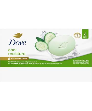 Dove Skin Care Beauty Bar For Softer Skin Cucumber and Green Tea More Moisturizing Than Bar Soap 106 g 6 count & Beauty Bar more moisturizing than bar soap Original for clean and soft skin 106 g 10 ct cool moisture+ Beauty Bar - Buy Online on GoSupps.com