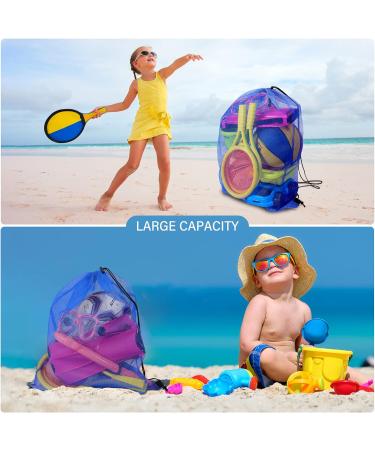 AceAcr 18x27 Mesh Gear Bag - Diving Backpack Drawstring Net Bag | Snorkel Equipment, Gym, Beach, Sports Balls, Laundry | Orange, Blue, Black - Buy Online on GoSupps.com