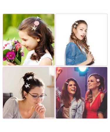 5-Piece Pearl Shell Starfish Hair Clip Set for Women - Beach Mermaid Hairpin Styling Accessories - Buy Online on GoSupps.com