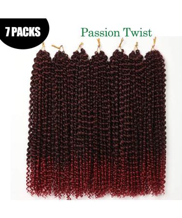 Passion Twist Hair - 7 Packs 18-Inch Water Shaft Crochet Extensions | Bohemian Style (T1B-Bug#) - Buy Online on GoSupps.com