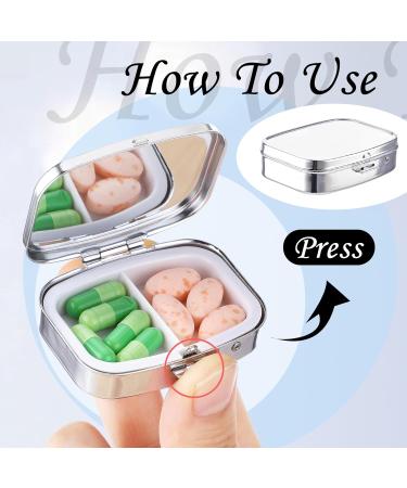 Sibba 2 Compartment Stainless Steel Pill Box - Stylish Travel Organizer for Tablets & Prescriptions | Moisture Proof | Perfect for Purse & Pocket - Buy Online on GoSupps.com