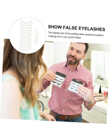 NOLITOY 10pcs Eyelash Pattern Strip - White False Lashes Extension Tool for Perfect Lash Patterns | Eyelash Holder & Display Clip for Lash Extensions - Buy Online on GoSupps.com