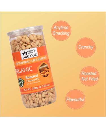 Blessfull Healing Organic Natural Vegan Peri Peri Cheese Roasted Peanuts Crunchy Healthy Snacks 500 Gram - Buy Online on GoSupps.com