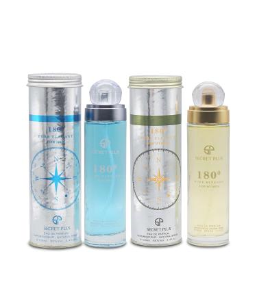 180 Couple Set Perfume for Women/Men Eau De Parfum - Amber Floral Jasmine Bourbon Vanilla & Woods Oriental-Floral Women/Men Cologne with a Modern Twist Elegant 100ml Bottle for Best Gift