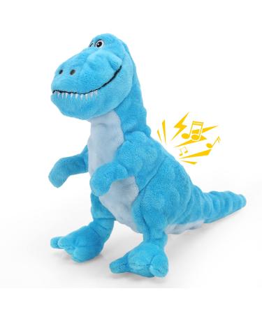 Iokheira dog toys cuddly toy dog squeaky dog toys cuddly toy dog filled dog toys for large medium and small dogs light blue Tyrannosaurus Rex