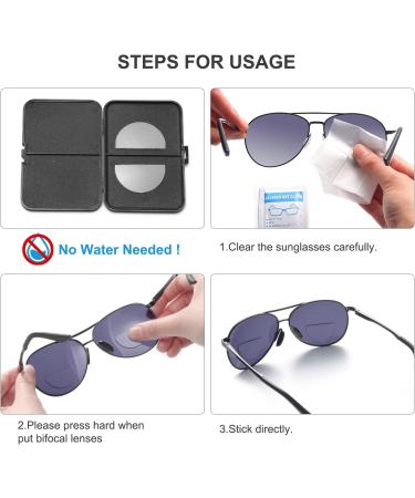 SKYWAY Stick-on Bifocal Reading Lenses - Clear 3.0x Magnifying Reader Lenses for Sunglasses/Glasses | Reusable & No Water Needed - Buy Online on GoSupps.com