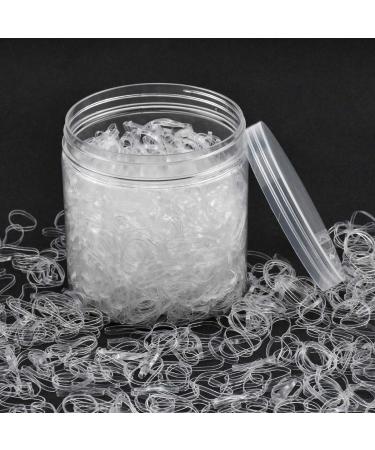 Dokpav 2000 Pieces Elastic Hair Ties - Mini Transparent Rubber Bands for Women & Girls | Perfect for Dreadlocks Braiding & Daily Hairstyles - Buy Online on GoSupps.com
