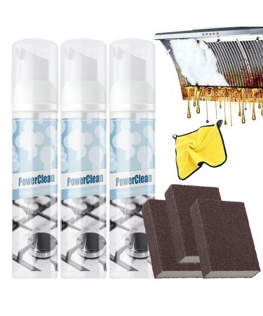 Luckinwish Foam Cleaner Kitchen Grease Cleaner North Moon Bubble Cleaner Foam 2023 New Upgrade Kitchen Grease Bubble Cleaner Foam 100ML (3Bottles)