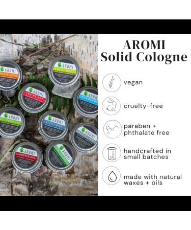 Aromi Solid Cologne | Sandalwood Musk Woods and Bergamot Fragrance Travel Alcohol-Free Wax-Based Scent Vegan Cruelty-free Men's Stocking Stuffer Gift (Very Manly) - Buy Online on GoSupps.com
