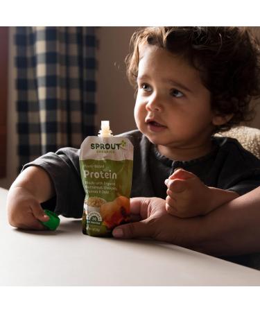 Sprout Organic Baby Food Stage 3 Pouches Variety Pack - Butternut Chickpea Pumpkin, Red Lentil, Sweet Pea White Bean Purees - 4 Oz (Pack of 18) - Buy Online on GoSupps.com
