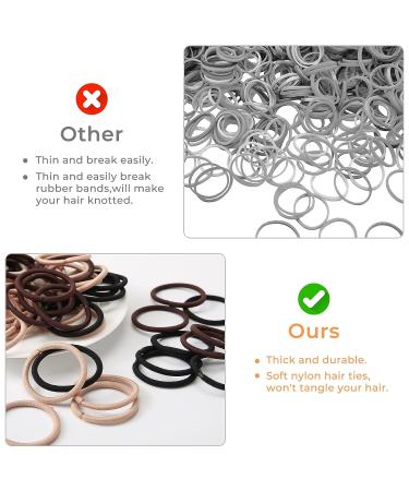 200 PCS Brown Hair Ties Elastic Bands for Thick Thin Hair - Non-slip Ponytail Holders Hair Accessories for Women Men - Shop Now! - Buy Online on GoSupps.com