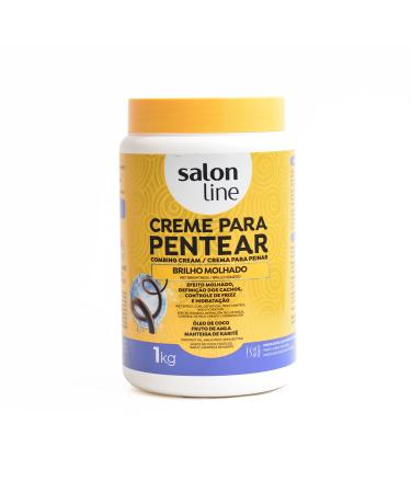 Salon Line Wet Gloss+Frizz Reduction+Ultra Moisturizing Effect 1kg Curl Defining Combing Cream (Coconut Oil, Amla Oil, Shea Butter)