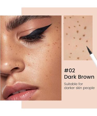 FREEORR 2 Colors Freckle Pen - Dark Brown+Light Brown | Waterproof Liquid Fake Freckles for Natural and Fast Dry Makeup - Buy Online on GoSupps.com