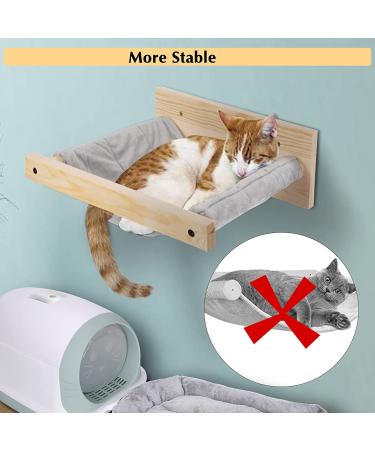 Topmart Cat Hammock Wall Mounted - Gray | Cat Wall Furniture for Sleeping, Playing & Climbing | Cat Wall Shelves & Perch for Indoor Cats (Up to 35lbs) - Buy Online on GoSupps.com