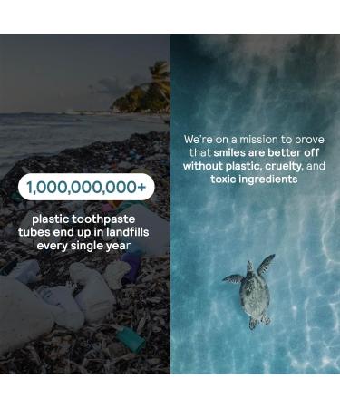 HUPPY Toothpaste Tablets Nano Hydroxyapatite - Natural Whitening Fluoride Free and Remineralizing - Travel Tabs Charcoal Flavor 62 Count 62 count w/ a refillable jar - Buy Online on GoSupps.com