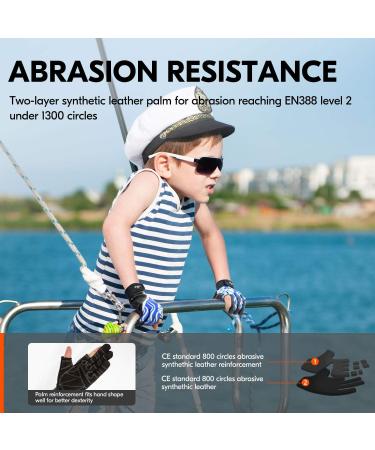 VGO Breathable Gloves for Sailing Boating Rowing & Kayaking - Kid XL (7-8Y/O) Red - Perfect for Adults Juniors & Children | International Shipping Available - Buy Online on GoSupps.com