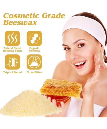 3LB Beeswax Pellets - Cosmetic Grade | Triple Filtered Organic Beeswax Pastilles for Candle Making, DIY Projects, Lotions, Lip Balm, Soap Supplies - Buy Online on GoSupps.com