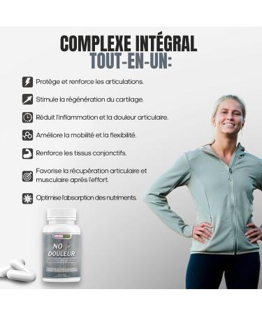 Healthy Fusion No+Douleur | Traitement anti-inflammatoire puissant | Soulage la douleur et r g n re les articulations | Curcuma Glucosamine Chondro tine | Formule efficace | 90 g lules - Buy Online on GoSupps.com