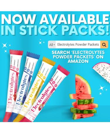 My Adventure to Fit Electrolytes Powder Packets 16 Sugar-Free Hydration Packets Potassium Supplement Watermelon Candy Blue Raspberry Banana Cream Sour Blue Candy Zero Sugar Keto Electrolytes Classic Variety 15 Sti  - Buy Online on GoSupps.com