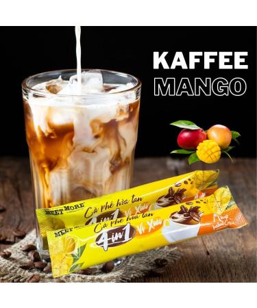 Meet More - Caf 4en1 Noix de Coco - Caf Soluble Instantan la Noix de Coco - Qualit Premium - Caf Exotique - Go t Fruit - 270g - Viet Nam (1er Mangue) - Buy Online on GoSupps.com