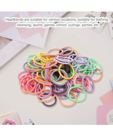 100Pcs Hair Bobbles for Girls Baby | Elastic Hair Ties Ponytail Holders | Small Seamless Hairbands for Toddlers & Kids - Buy Online on GoSupps.com