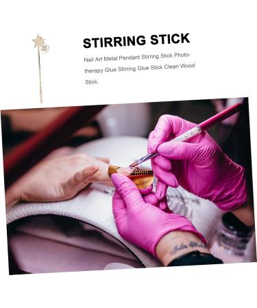  POPETPOP POPETPOP 1 Pc stirring rod UV gel mixing rod metal cosmetic spatula for glue nail accessories manicure supply alloy manicure stirrer reusable - Buy Online on GoSupps.com