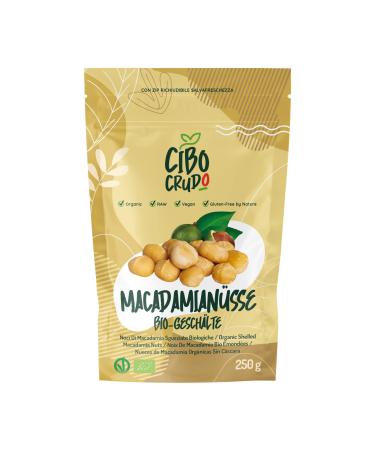 Organic MacadamiaS nk Kerne - 250g.Macadamia nuts without a bowl.Natural lamp raw and unsalted.Rich in mineral salts fiber and carbohydrates.Macadamia nuts 250 g (1 Pack)