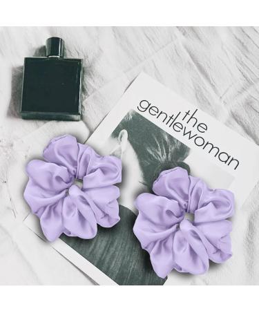 Jeopoom Silk Hair Tie - Luxury Elastic Hair Bands for Women & Girls - Violet Dark Purple Hair Accessories - Buy Online on GoSupps.com
