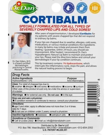 Dr. Dan's Cortibalm 5-Pack: Healing Lip Balm for Severely Chapped Lips - Buy Online on GoSupps.com