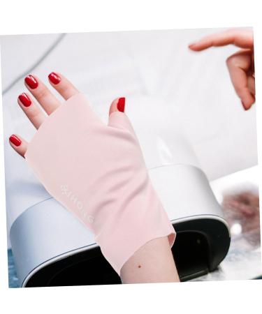 Ipetboom UV Gloves 1 Pair Gloves Suede Student Light Manicure Pink UV Protection Gloves - Buy Online on GoSupps.com
