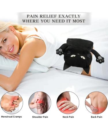 Microwave Heating Pad for Pain Relief  9" x 17" Microwave Heating Pads for Cramps  Back Pain  Neck Shoulder  Knee  Muscles  Joints  Microwavable Heating Pads Natural Heat Pack Moist Heat  Black Cat Black cat - 1 - Buy Online on GoSupps.com