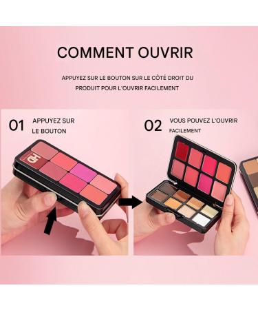  Dayysiuy Blush Palette | Makeup Palette 16 Colours Creamy Blushes and Eyeshadows Long-Lasting Bronzer Illuminating Concealer for Fresh Skin Tone Women Girls Travel and Events - Buy Online on GoSupps.com