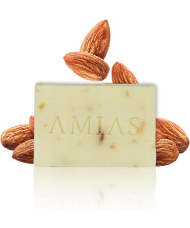 Solid soap with almond - hand face and body - vegan and free from palm oil - with cold pressed olive oil - ingredients 100% natural - handmade - Buy Online on GoSupps.com