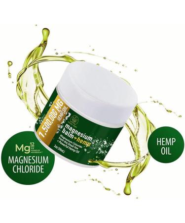 Magnesium Cream for Pain Relief with 1 500 000mg Hemp Oil - Soothing All-Natural Joint & Muscle Cream - Fast-Acting Comfort & Wellness - Made in USA - Buy Online on GoSupps.com