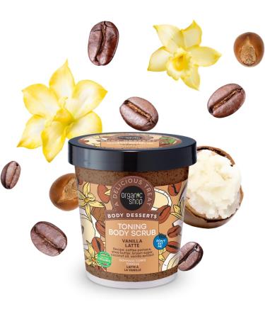 Organic Shop Vanilla Latte Toning Body Scrub 450ml | Body Desserts Collection - Buy Online on GoSupps.com
