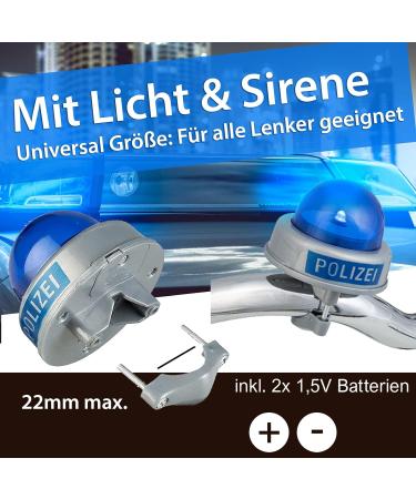 Smart-Planet Bicycle Boy Police Siren - Fun Multi-Colored Handlebar Klingel for Kids | Real Police Sound Bicycle Bell - Buy Online on GoSupps.com