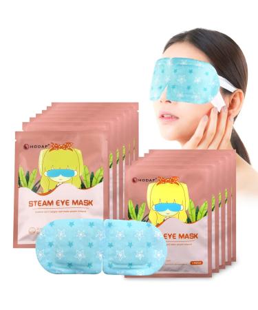 Steam Eye Mask for Dry Eyes Heated Eye Mask for Sleeping Eye Mask for Dark Circles and Puffiness Elimination Brighter Eyes & Less Lines Dry Eye Mask for Trouble Sleeper (Blue Unscented 12 PCs)