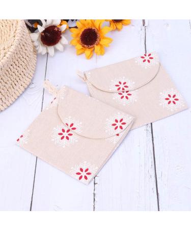 Milisten 8pcs Cotton Sanitary Napkins Bag Pouch - Women's Nursing Pad Holder Purse for Girls - Buy Online on GoSupps.com