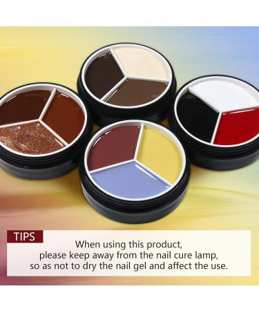 Prreal Solid Gel Nail Polish 3 In 1 Nail Polish Solid Gel with Brush 3 Colours Cream Pudding Gel Nail Polish For Nail Studio Nail Art Starter Nail Art Design Salon At Home#9 - Buy Online on GoSupps.com
