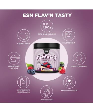 ESN Designer Flavor Powder - Wildberry Cheesecake 250g | Low Sugar Low Calorie High Quality | Made in Germany - Buy Online on GoSupps.com