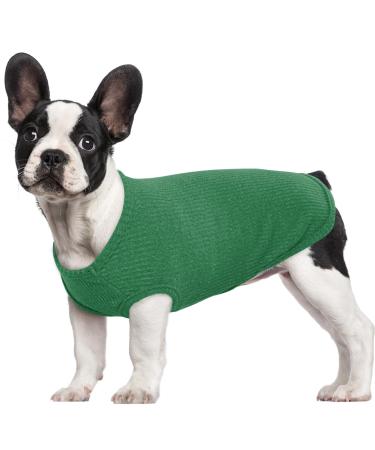 Hjumarayan dog sweater Small dogs - thin dog sweater washable dog sweater elastic sweater dog striped dog shirt dog sweaters for chihuahua yorkshire terrier (emerald green s) s emerald green