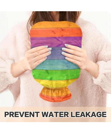 Buy Naanle Wood Rainbow Heat Bottle with Cover - 1L Hot Water Bottle for Bed Hand and Feet Warmer | Pain Relief & Heat Therapy - International Shipping Available - Buy Online on GoSupps.com